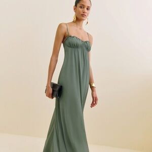 Cebba Dress - Reformation - Moss Green - Size 2
